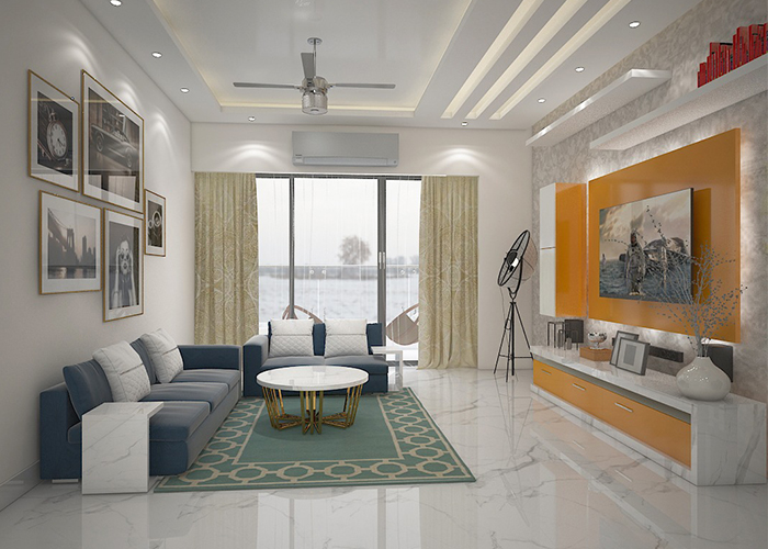 LIVING ROOM INTERIOR DESIGNERS - Homely Design Studio